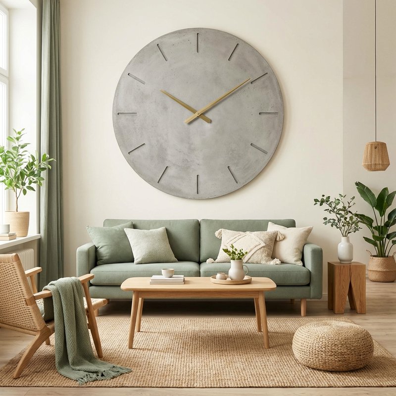 Soggiorno con orologio da parete Karlsson