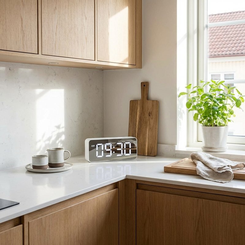 Cucina con orologio digitale Karlsson